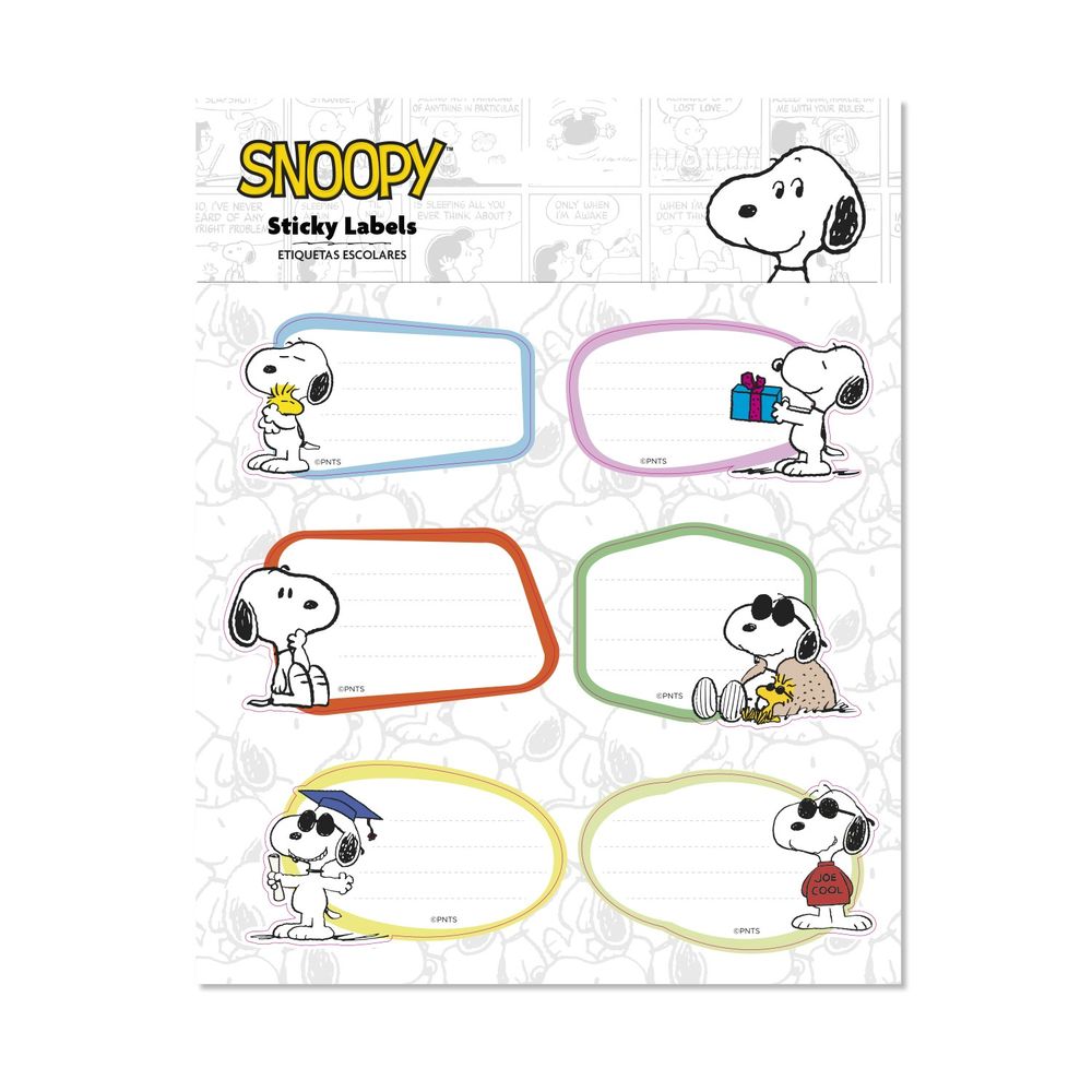 Grupo Erik Snoopy - Premium SelfAdhesive Labels Selbstklebende Etiketten - Mehrfarben